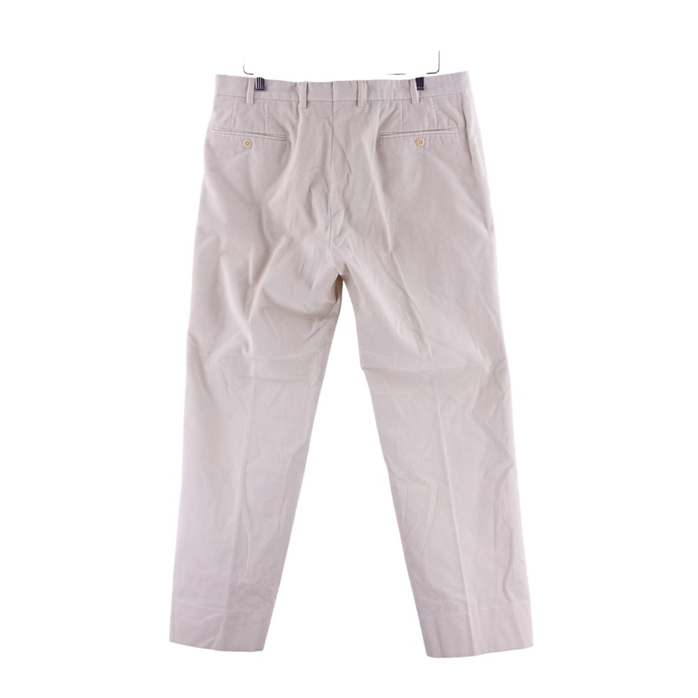 Ermenegildo‎ Zegna Mens 52 L 77DB12 Cream Fine Wale Corduroy Trousers - Picture 2 of 9